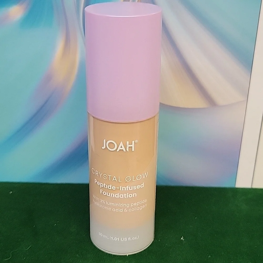 Joah Crystal Glow Peptide Infused Foundation New Sealed 30ml Tube LN040